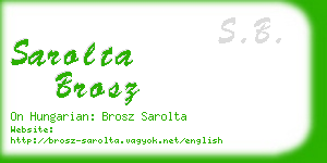 sarolta brosz business card